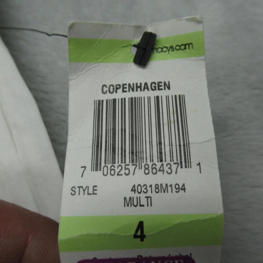 Alfani Lined Skirt Womens 4 Colorful Copenhagen‎ Floral Cotton Gauze Pleated NWD